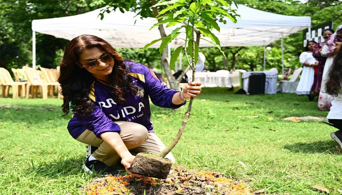 KKR pledges ten trees for every run