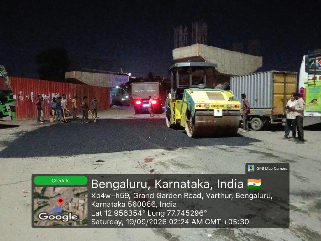 Night repairs begin on Varthur Kodi road