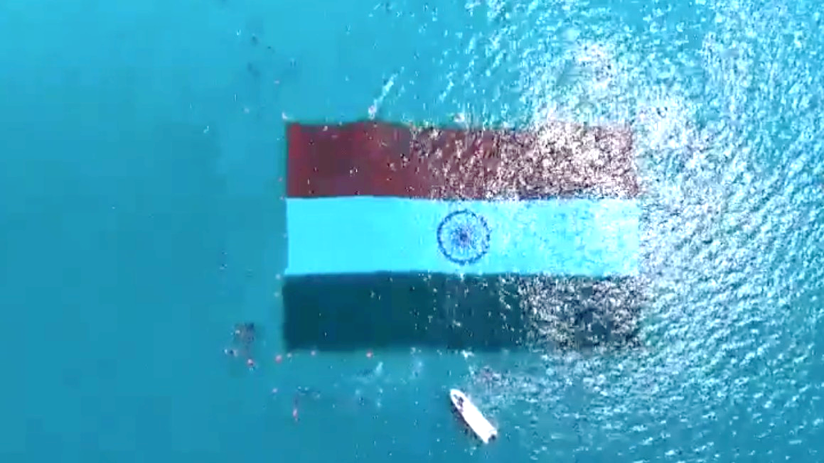 Andaman Creates Record With Underwater National Flag