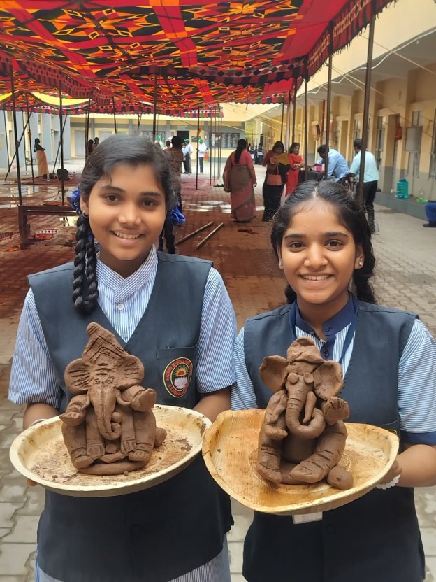 Clay Ganapathis take shape in young hands