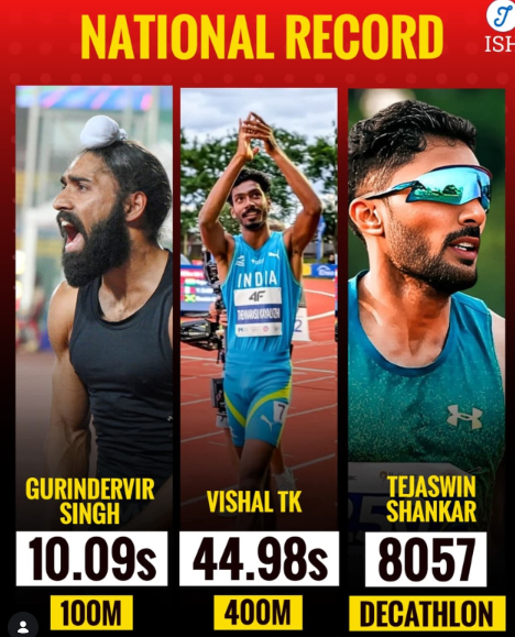 Three national records fall as Gurindervir, Vishal and Tejaswin shine