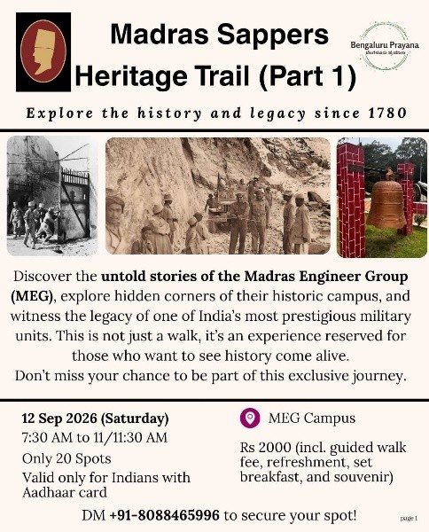 Madras Sappers heritage walk on September 12