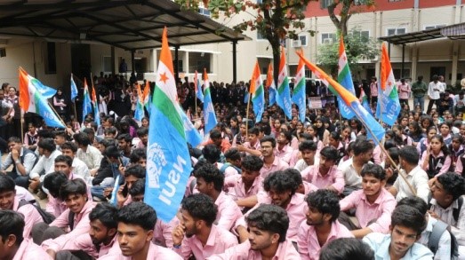Students protest demanding permanent solution to issues