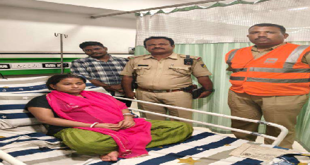 City Market police rush woman to hospital